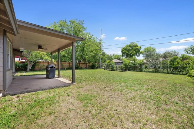 105 E St Johns Ave, Austin, TX 78752 - view of yard featuring ceiling fan and a patio area