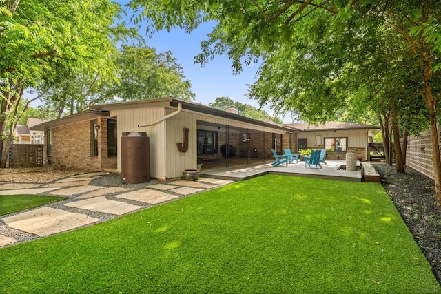 1254 S Church St, Georgetown, TX 78626 - back of property featuring outdoor lounge area and a wooden deck