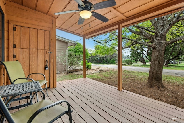 119 Topspin Cir, Spicewood, TX 78669 - deck with a ceiling fan