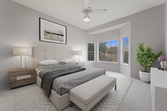 16901 Dashwood Creek Dr, Pflugerville, TX 78660 - bedroom featuring light carpet, baseboards, and ceiling fan