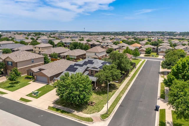 aerial view of residential area