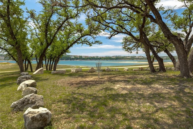 302 Southwind Rd, Lago Vista, TX 78645 - view of green lawn featuring a water view