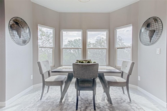 dining area with baseboards