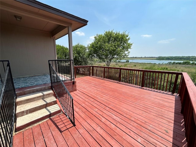 670 Covent Dr, Kyle, TX 78640 - wooden deck with a water view