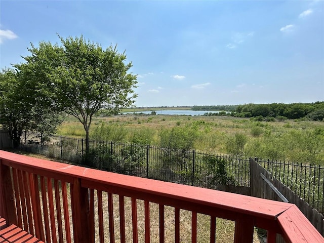 670 Covent Dr, Kyle, TX 78640 - deck with a water view and a fenced backyard