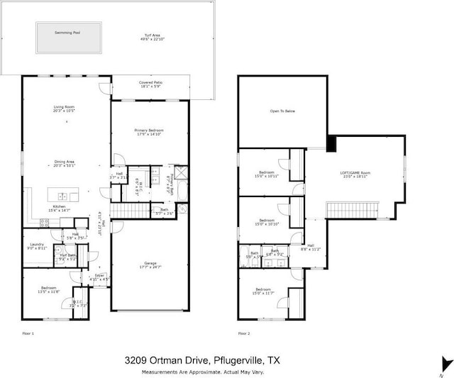 3209 Ortman Dr, Pflugerville, TX 78660 - room layout