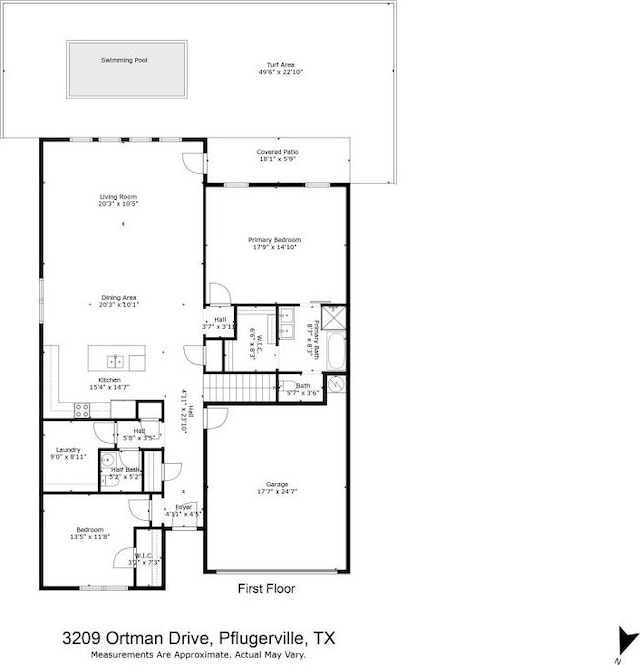 3209 Ortman Dr, Pflugerville, TX 78660 - room layout