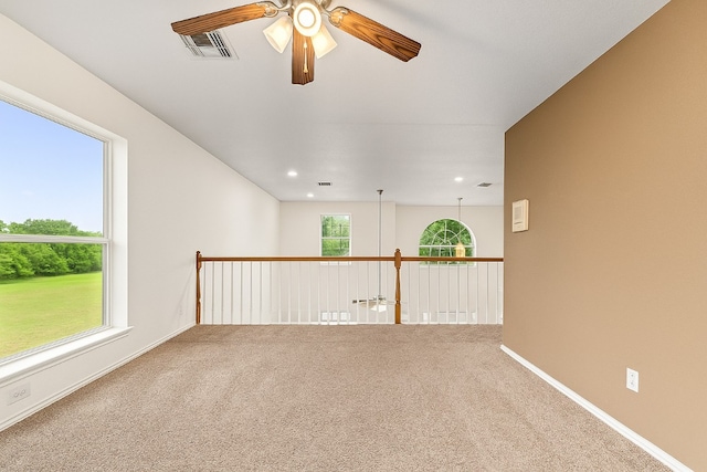 5012 Wildflower Ln, Temple, TX 76502 - unfurnished room featuring ceiling fan, carpet floors, and recessed lighting