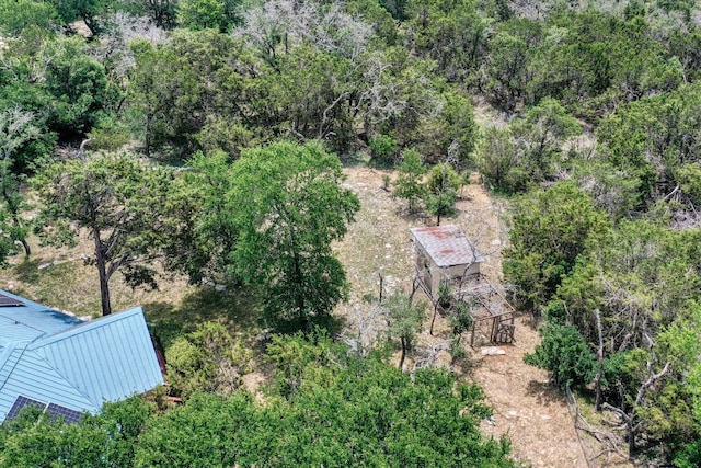 2809 Lost Oak Cv, Georgetown, TX 78628 - aerial view of property and surrounding area featuring a forest