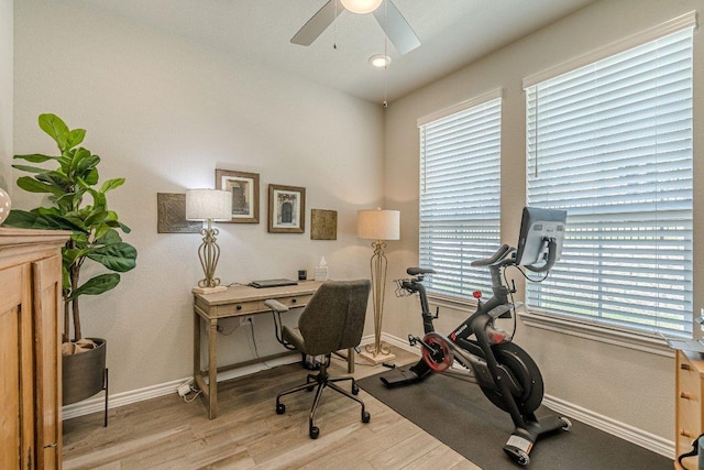138 Harborside Dr Unit 101, San Marcos, TX 78666 - office space featuring light wood finished floors and ceiling fan