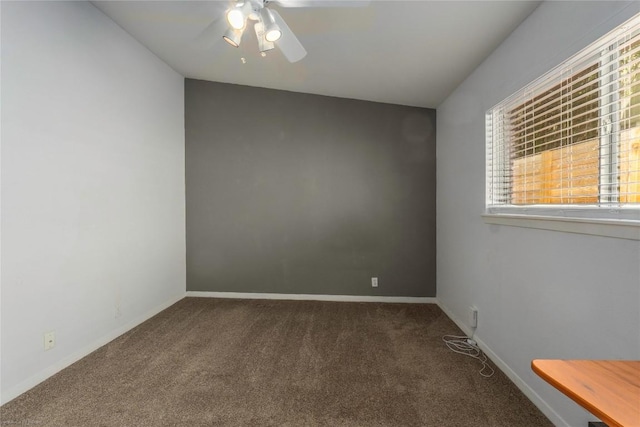 5601 Woodrow Ave Unit 109, Austin, TX 78756 - carpeted empty room featuring a ceiling fan and baseboards