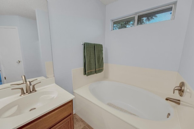 16914 Dorman Dr, Round Rock, TX 78681 - bathroom featuring a garden tub and vanity
