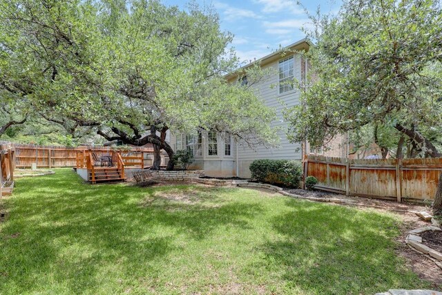 3831 Epperson Trl, Austin, TX 78732 - view of yard with a deck