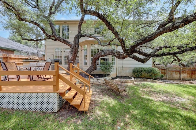 3831 Epperson Trl, Austin, TX 78732 - back of property with a deck