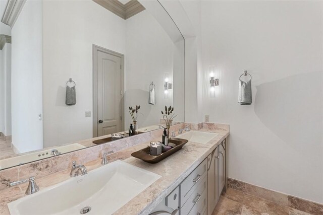 16010 Canard Cir, Austin, TX 78734 - full bathroom featuring baseboards and double vanity