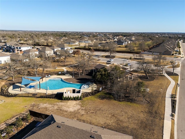 321 Millard St, Georgetown, TX 78628 - aerial view of residential area with a pool