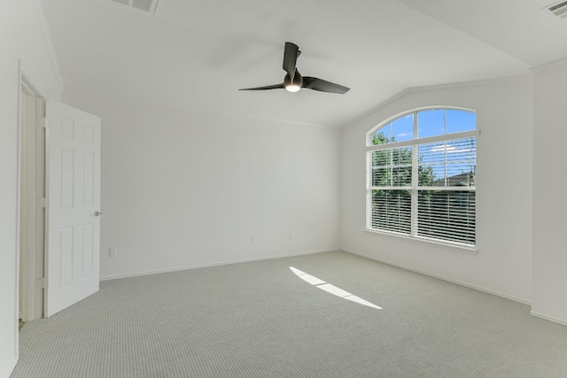 10312 Laredo Dr Unit 165, Austin, TX 78748 - empty room featuring vaulted ceiling, carpet, and ceiling fan