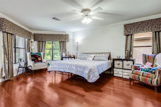 2718 Georgian Dr, Georgetown, TX 78626 - bedroom featuring wood finished floors and ceiling fan