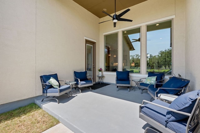 1437 Argyll Park, Bulverde, TX 78163 - view of patio with a ceiling fan