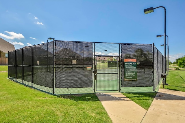 765 Bent Wood Pl, Round Rock, TX 78665 - view of tennis court with a gate
