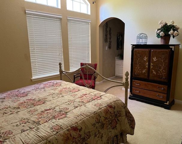 4003 Wyman Cv, Round Rock, TX 78681 - bedroom featuring light colored carpet and arched walkways