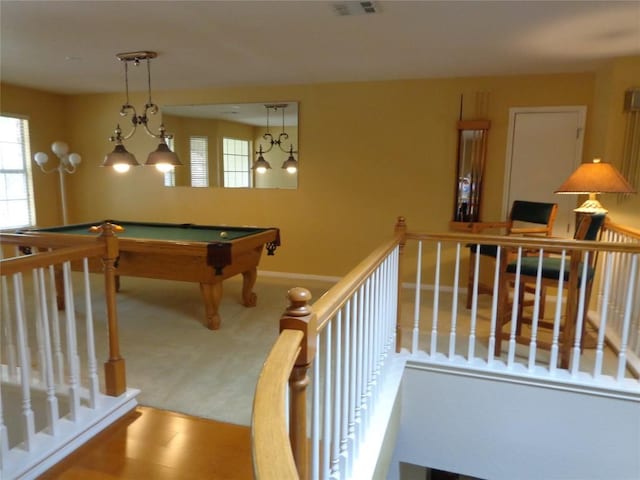 4003 Wyman Cv, Round Rock, TX 78681 - playroom with plenty of natural light, baseboards, carpet flooring, and pool table