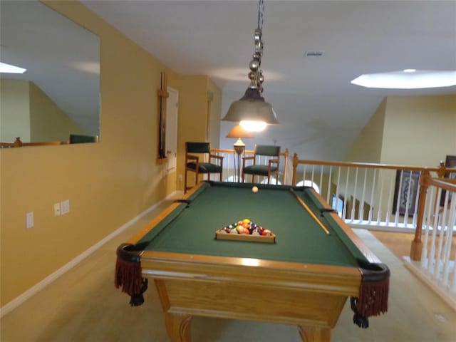 4003 Wyman Cv, Round Rock, TX 78681 - rec room featuring carpet floors, baseboards, and pool table