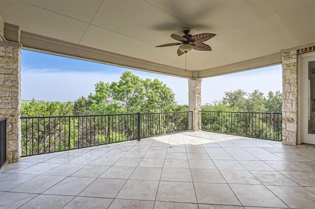 205 Sebastians Run, Austin, TX 78738 - view of patio featuring a ceiling fan