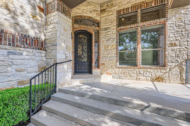205 Sebastians Run, Austin, TX 78738 - property entrance with stone siding
