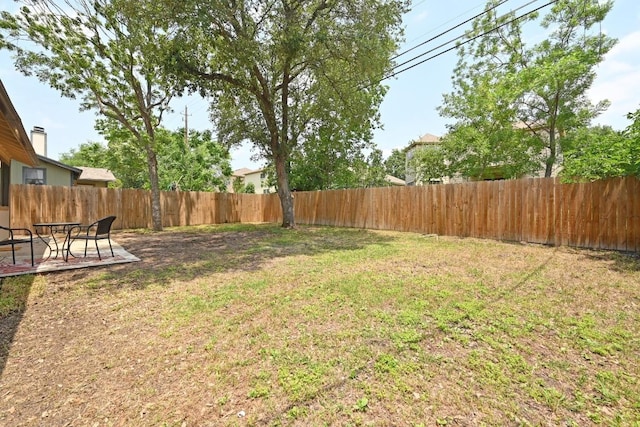view of yard featuring a patio