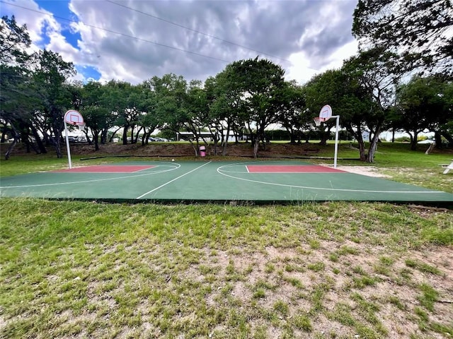 1127 Greenhill Dr, Canyon Lake, TX 78133 - view of sport court with a yard and community basketball court