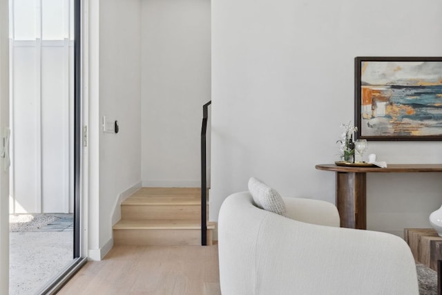 613 Clifford Dr Unit B, Austin, TX 78745 - stairway featuring wood finished floors and baseboards