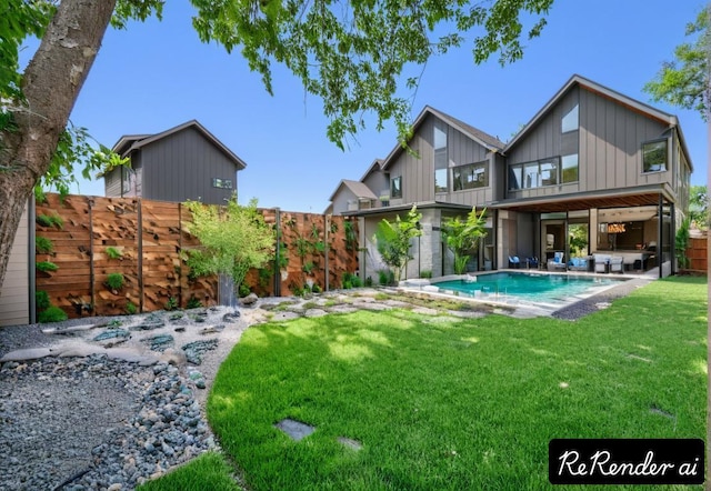 613 Clifford Dr Unit B, Austin, TX 78745 - view of yard featuring a patio area and a balcony
