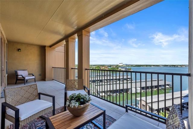 101 W Bank Unit 43, Llano, TX 78657 - balcony featuring a water view
