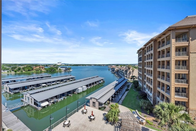101 W Bank Unit 43, Llano, TX 78657 - water view featuring a floating dock