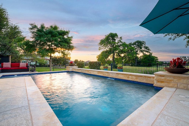 225 Cimarron Hills Trl E, Georgetown, TX 78628 - view of pool at dusk