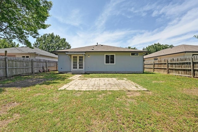 6725 Broad Brook Dr, Austin, TX 78747 - rear view of house featuring french doors and a patio area