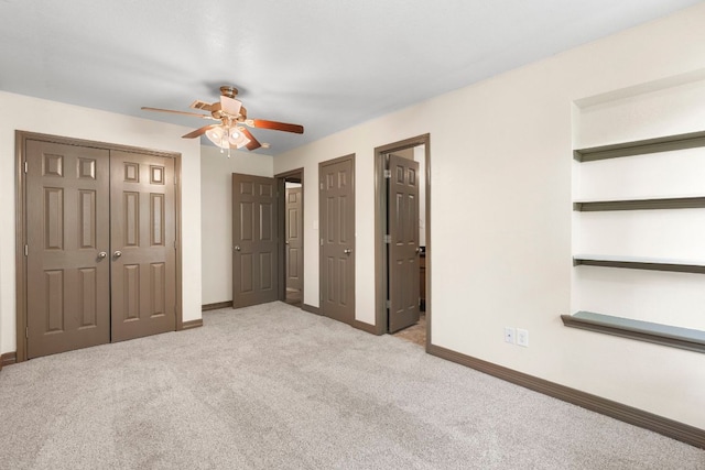 1203 Haynes St, San Marcos, TX 78666 - unfurnished bedroom featuring carpet floors, a closet, and ceiling fan