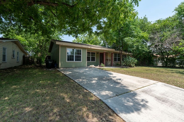 1203 Haynes St, San Marcos, TX 78666 - single story home featuring a front yard and concrete driveway