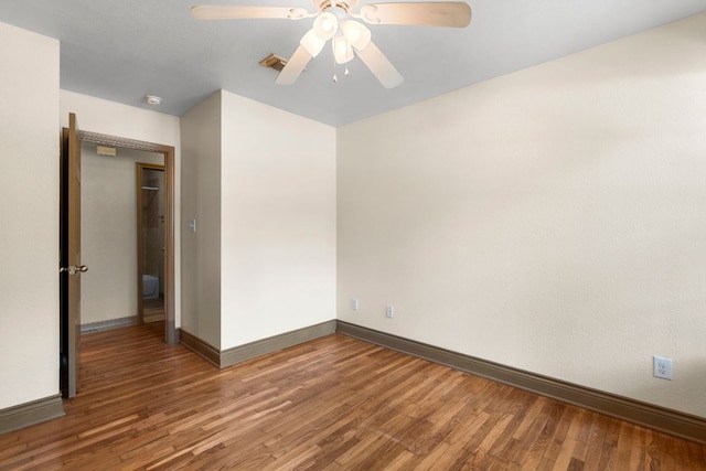 1203 Haynes St, San Marcos, TX 78666 - unfurnished room featuring wood finished floors and ceiling fan