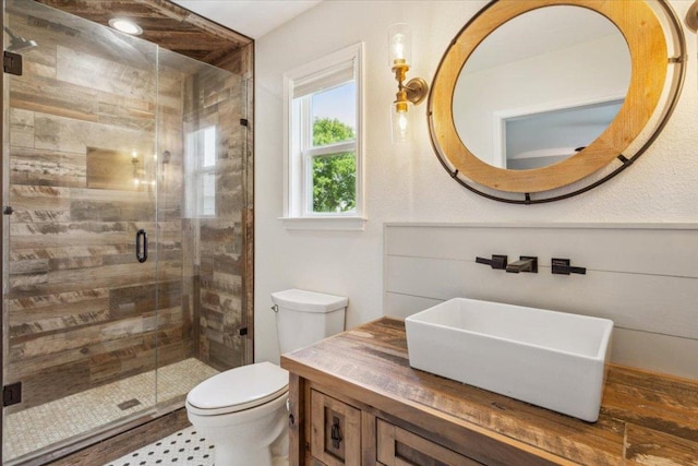 2901 Olympia Dr, Temple, TX 76502 - full bath featuring toilet, vanity, and a shower stall