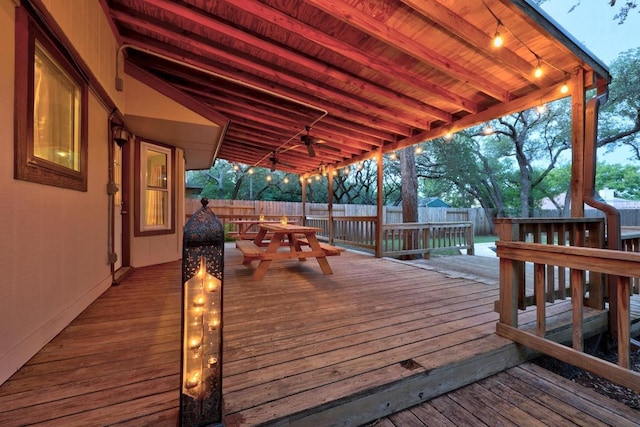 1303 Shady Grove Path, Cedar Park, TX 78613 - deck featuring a fenced backyard and outdoor dining area