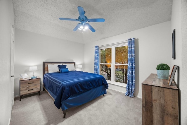 1303 Shady Grove Path, Cedar Park, TX 78613 - bedroom with carpet floors, a textured ceiling, ceiling fan, and baseboards