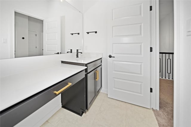 3437 Jaulan St, Leander, TX 78641 - kitchen with a sink, light countertops, and light tile patterned flooring