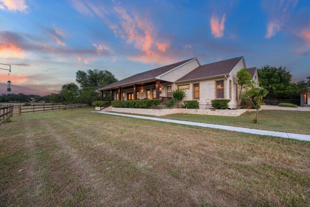 611 Post Oak Dr, Dripping Springs, TX 78620 - view of front facade featuring stone siding