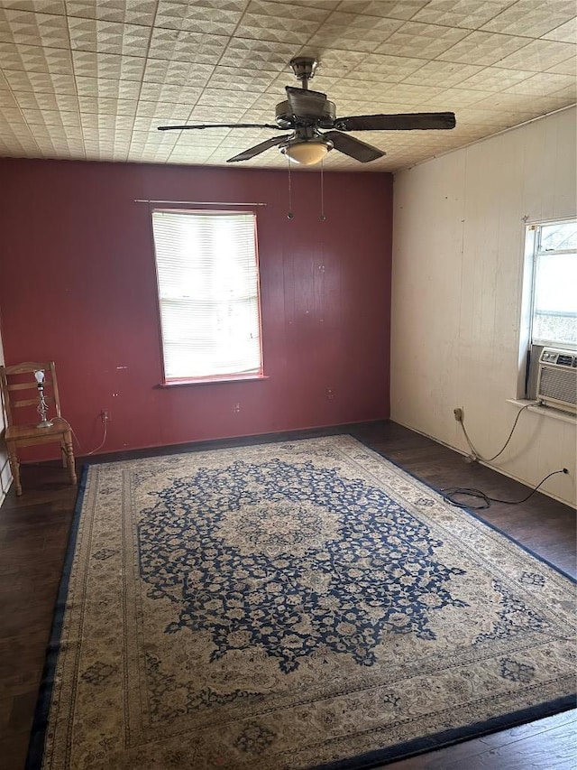 639 N Manse Ave, Giddings, TX 78942 - spare room featuring ceiling fan and wood finished floors