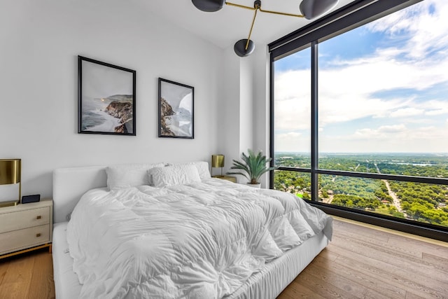 bedroom featuring wood finished floors
