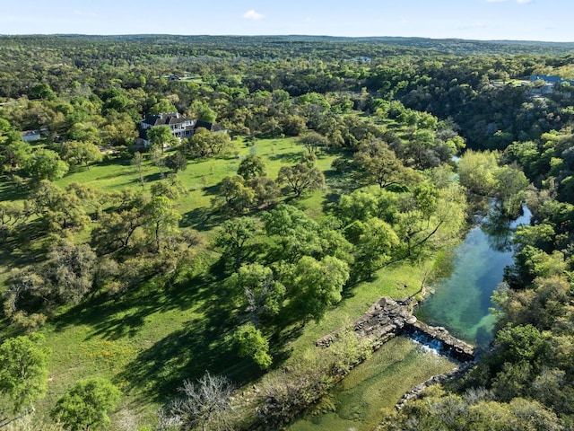 11949 Overlook Pass, Austin, TX 78738 - aerial view of property and surrounding area with a heavily wooded area and a large body of water