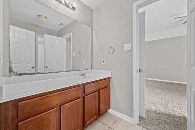 2640 Estefania Ln, Round Rock, TX 78665 - bathroom with vanity and tile patterned flooring