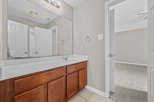 2640 Estefania Ln, Round Rock, TX 78665 - bathroom featuring vanity and tile patterned flooring